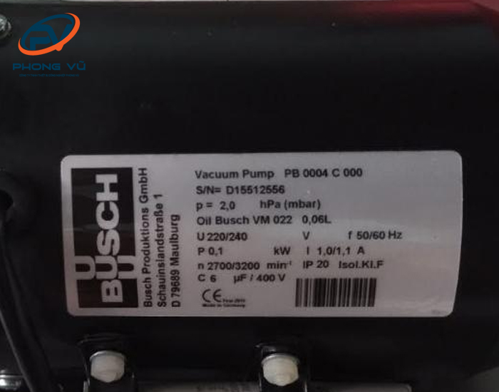 Bơm hút chân không Busch R5 PB 0004C