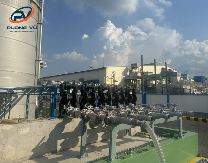Lắp đặt hệ thống bơm màng khí nén