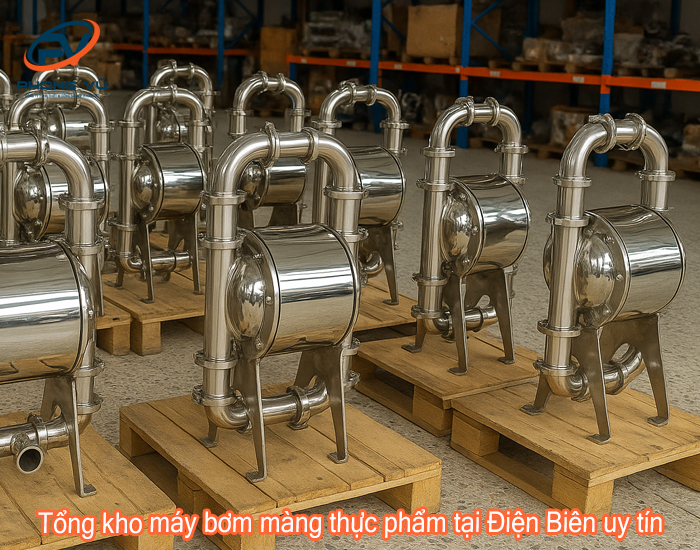 Tổng kho máy bơm màng thực phẩm tại Điện Biên