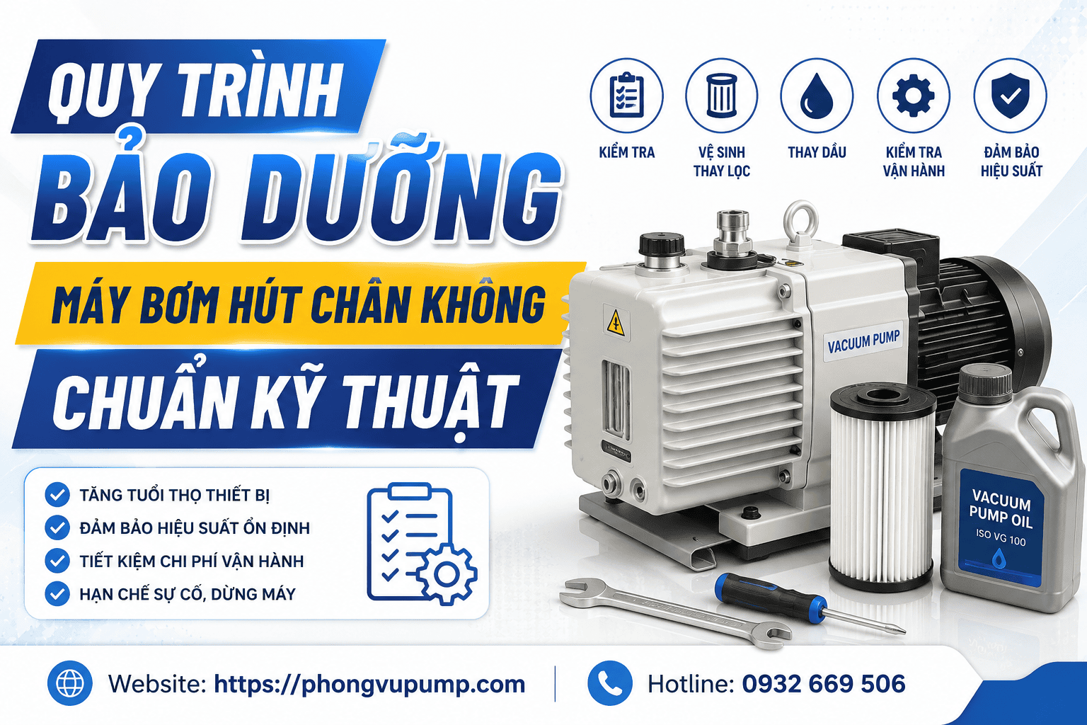 bảo dưỡng bơm hút chân không