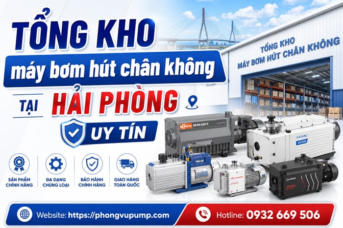 máy bơm hút chân không tại Hải Phòng