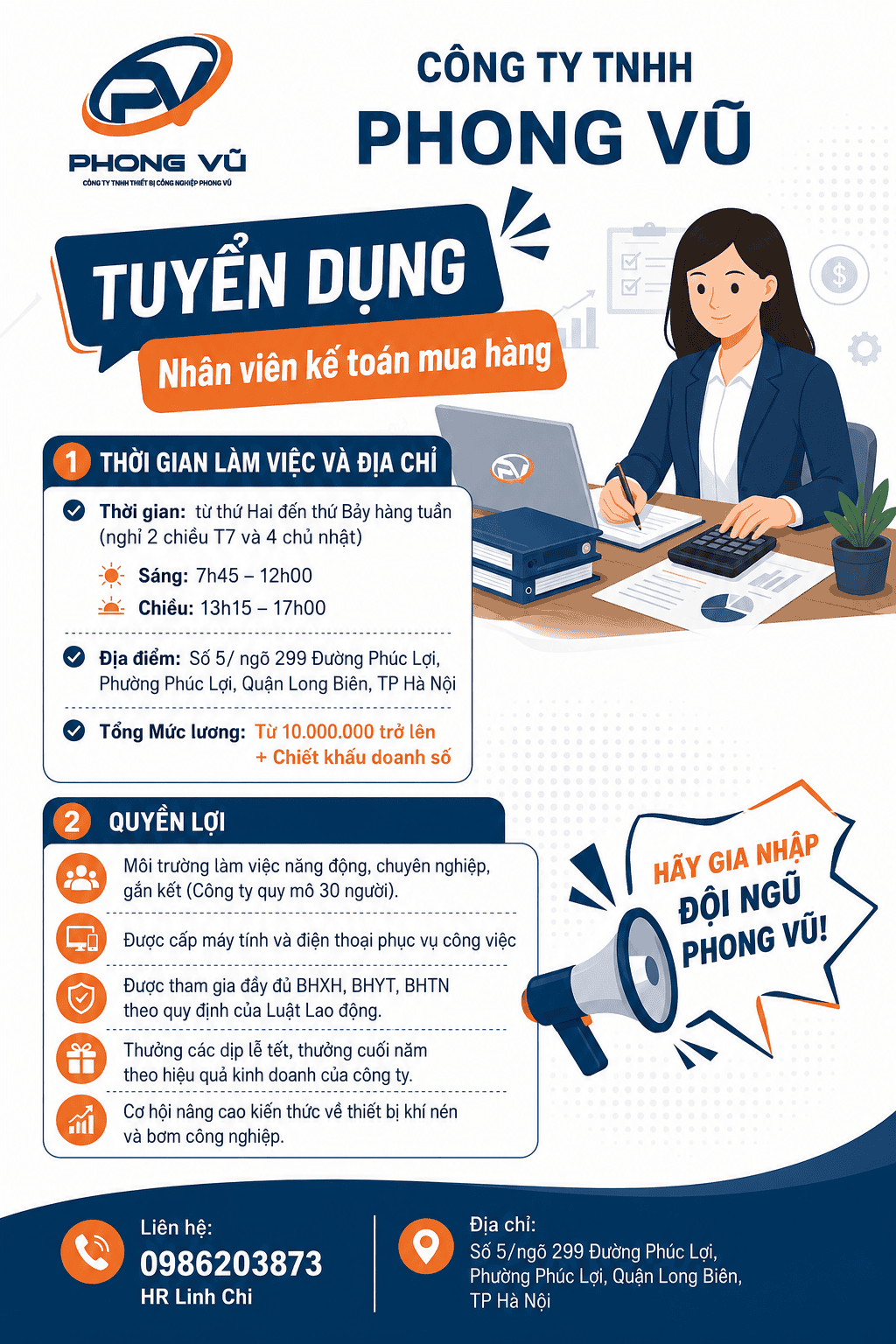 Tuyển dụng Nhân viên kế toán mua hàng