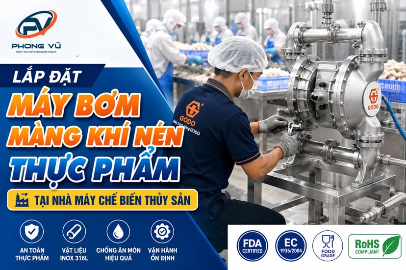 máy bơm màng khí nén thực phẩm