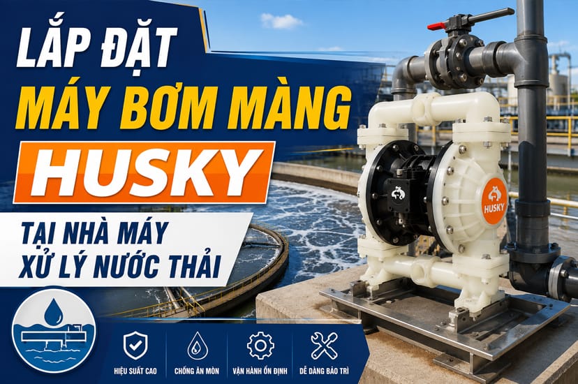 Lắp đặt máy bơm màng Husky
